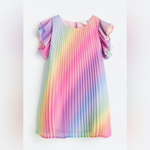 H&M Rainbow Pleated Dress (SIZE 3T)